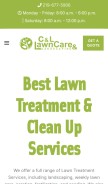 How candllawncare.com looks like on a mobile device such as an iPhone.
