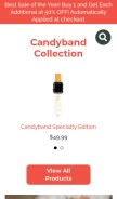 How candyband.co looks like on a mobile device such as an iPhone.