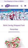 How candywarehouse.com looks like on a mobile device such as an iPhone.