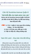 How canhosunshineavenue.vn looks like on a mobile device such as an iPhone.