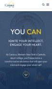 How canisius.edu looks like on a mobile device such as an iPhone.