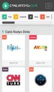 How canliradyo.com looks like on a mobile device such as an iPhone.