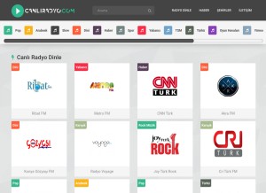 How canliradyo.com looks like on a tablet such as an iPad.