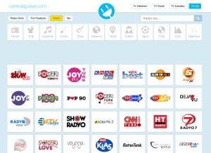 How canliradyolive.com looks like on a tablet such as an iPad.