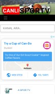 How canlisportv.com looks like on a mobile device such as an iPhone.