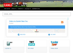 How canlisportv.com looks like on a tablet such as an iPad.