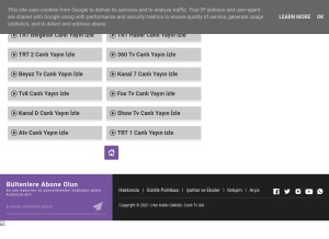 How canlitv.cz looks like on a tablet such as an iPad.
