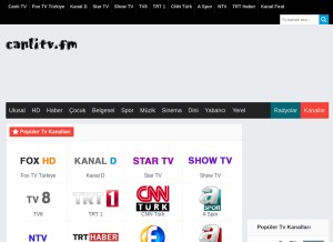 How canlitv.fm looks like on a tablet such as an iPad.