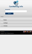 How canmaking.info looks like on a mobile device such as an iPhone.