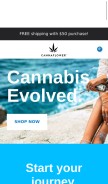 How cannaflower.com looks like on a mobile device such as an iPhone.