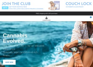 How cannaflower.com looks like on a tablet such as an iPad.