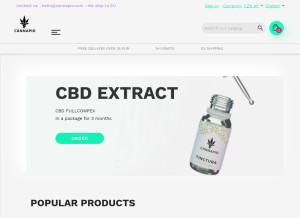 How cannapio.com looks like on a tablet such as an iPad.