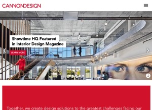 How cannondesign.com looks like on a tablet such as an iPad.