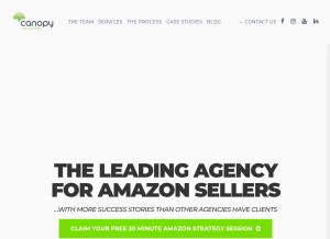 How canopymanagement.com looks like on a tablet such as an iPad.