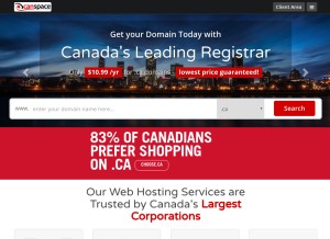 How canspace.ca looks like on a tablet such as an iPad.