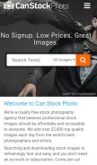 How canstockphoto.ca looks like on a mobile device such as an iPhone.