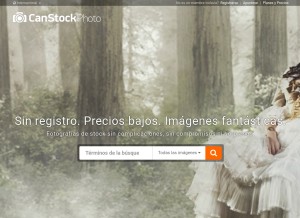 How canstockphoto.es looks like on a tablet such as an iPad.