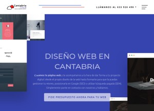 How cantabria.cloud looks like on a tablet such as an iPad.