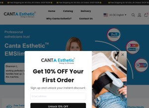 How cantaesthetic.com looks like on a tablet such as an iPad.