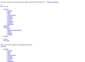 How canto.com looks like on a tablet such as an iPad.
