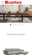How cantoni.com looks like on a mobile device such as an iPhone.