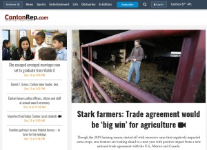 How cantonrep.com looks like on a tablet such as an iPad.