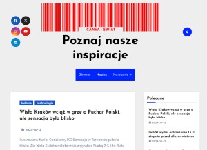 How canva.com.pl looks like on a tablet such as an iPad.