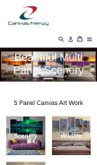 How canvasfrenzy.com looks like on a mobile device such as an iPhone.