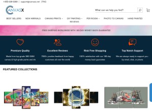 How canvasx.net looks like on a tablet such as an iPad.