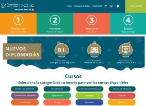 How capacitateparaelempleo.org looks like on a tablet such as an iPad.