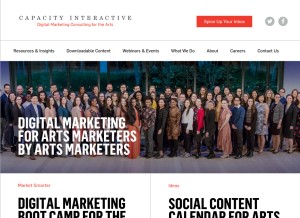 How capacityinteractive.com looks like on a tablet such as an iPad.