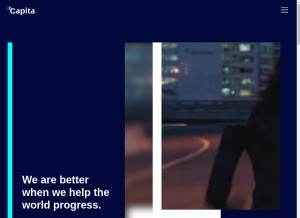 How capita.com looks like on a tablet such as an iPad.