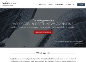How capital-structure.com looks like on a tablet such as an iPad.