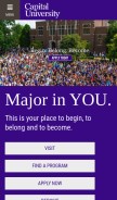 How capital.edu looks like on a mobile device such as an iPhone.