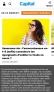 How capital.fr looks like on a mobile device such as an iPhone.