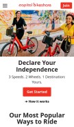 How capitalbikeshare.com looks like on a mobile device such as an iPhone.