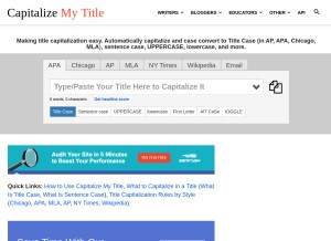 How capitalizemytitle.com looks like on a tablet such as an iPad.