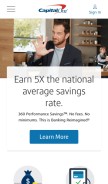 How capitalone.com looks like on a mobile device such as an iPhone.