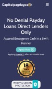 How capitalpaydaycash.com looks like on a mobile device such as an iPhone.
