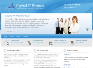 How capitolitpartners.com looks like on a tablet such as an iPad.