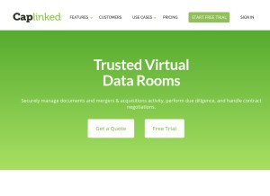 How caplinked.com looks like on a tablet such as an iPad.