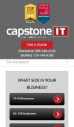 How capstoneitinc.com looks like on a mobile device such as an iPhone.