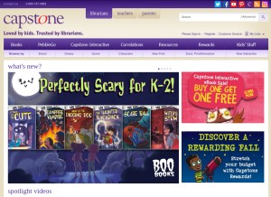How capstonepub.com looks like on a tablet such as an iPad.