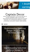 How captaindecor.com looks like on a mobile device such as an iPhone.
