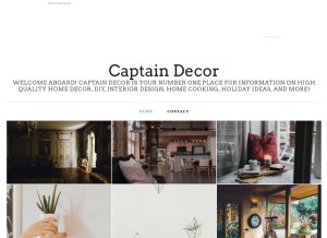 How captaindecor.com looks like on a tablet such as an iPad.