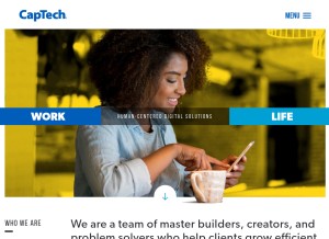 How captechventures.com looks like on a tablet such as an iPad.