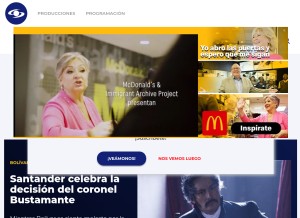 How caracoltv.com looks like on a tablet such as an iPad.