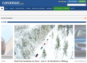How caradisiac.com looks like on a tablet such as an iPad.