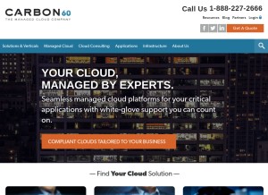 How carbon60.com looks like on a tablet such as an iPad.
