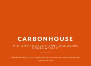 How carbonhouse.com looks like on a tablet such as an iPad.